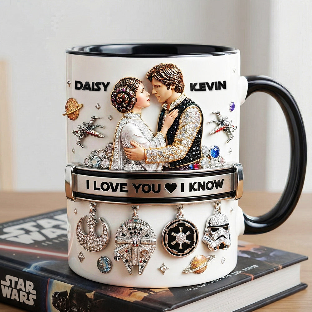 Stwa I Love You I Know - Personalized Accent Mug - Gift For Couple, Fan Movies HH01
