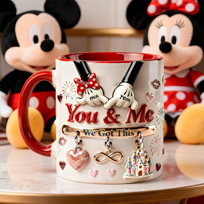 MkMo Magic Mouse You And Me We Got This - Personalized Accent Mug - Gift For Couples, Movie Fans NL122