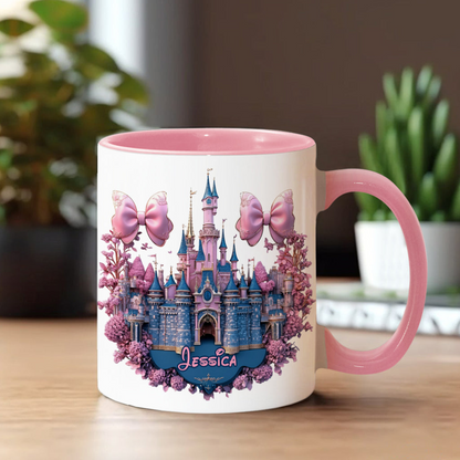 MkMo Magic Mouse And Castles - Personalized Accent Mug - Christmas Gift NA94