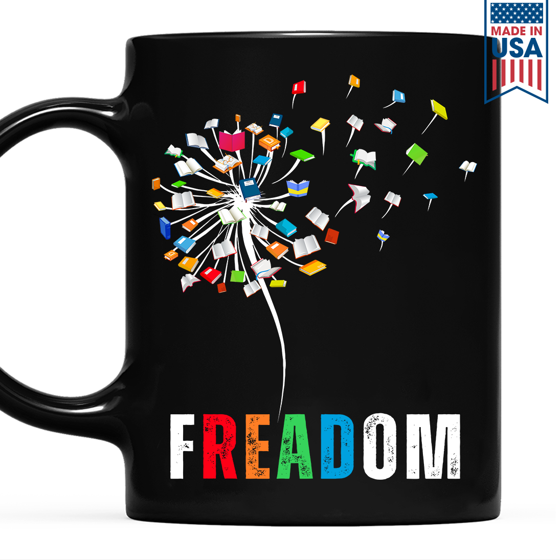 Dandelion Freadom Book Lover Gift Mug
