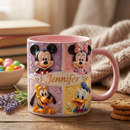 MkMo Magic Mouse Friends Together - Personalized Accent Mug - Gift For Movie Fans NL122