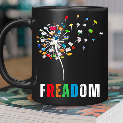 Dandelion Freadom Book Lover Gift Mug