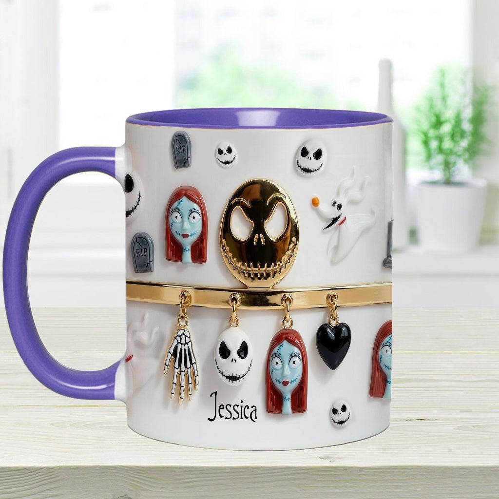 Spooky Characters - Personalized Accent Mug - Gift For Movie Fans NL122
