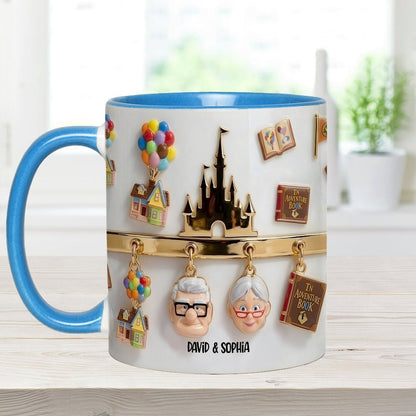 DSNY Growing Old Together - Personalized Accent Mug - Gift For Grandparents, Parents, Couples NL122