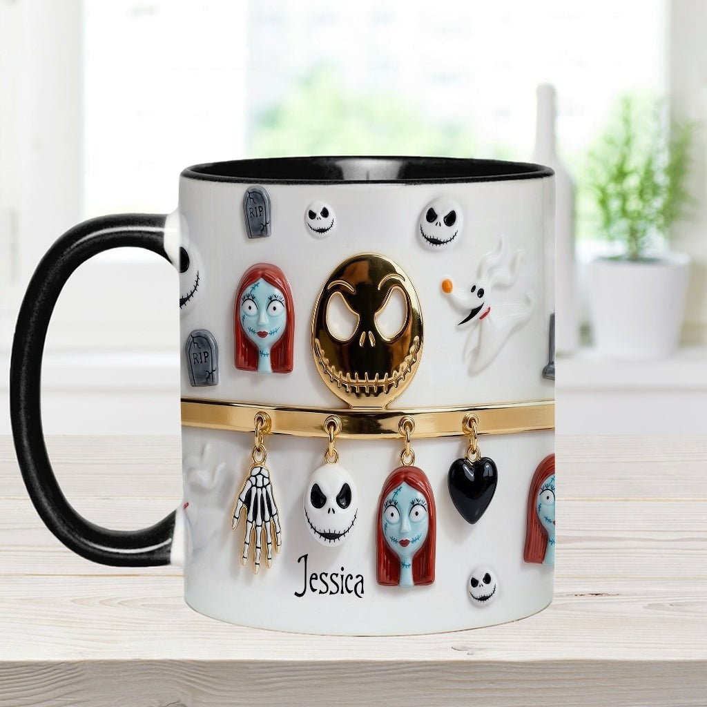 Spooky Characters - Personalized Accent Mug - Gift For Movie Fans NL122