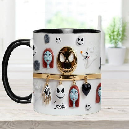 Spooky Characters - Personalized Accent Mug - Gift For Movie Fans NL122