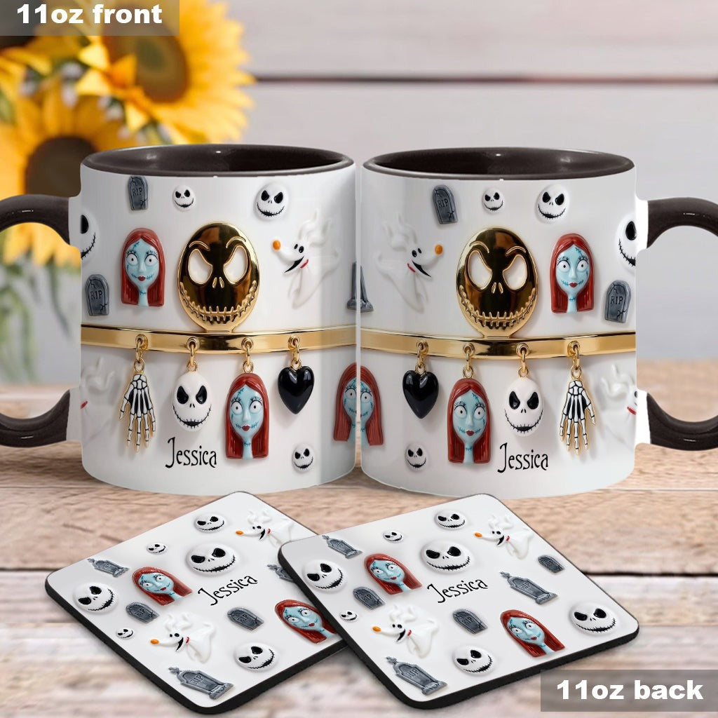 Spooky Characters - Personalized Accent Mug - Gift For Movie Fans NL122