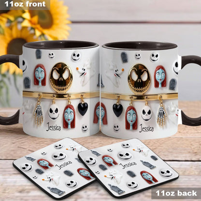 Spooky Characters - Personalized Accent Mug - Gift For Movie Fans NL122