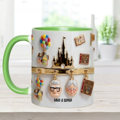 DSNY Growing Old Together - Personalized Accent Mug - Gift For Grandparents, Parents, Couples NL122