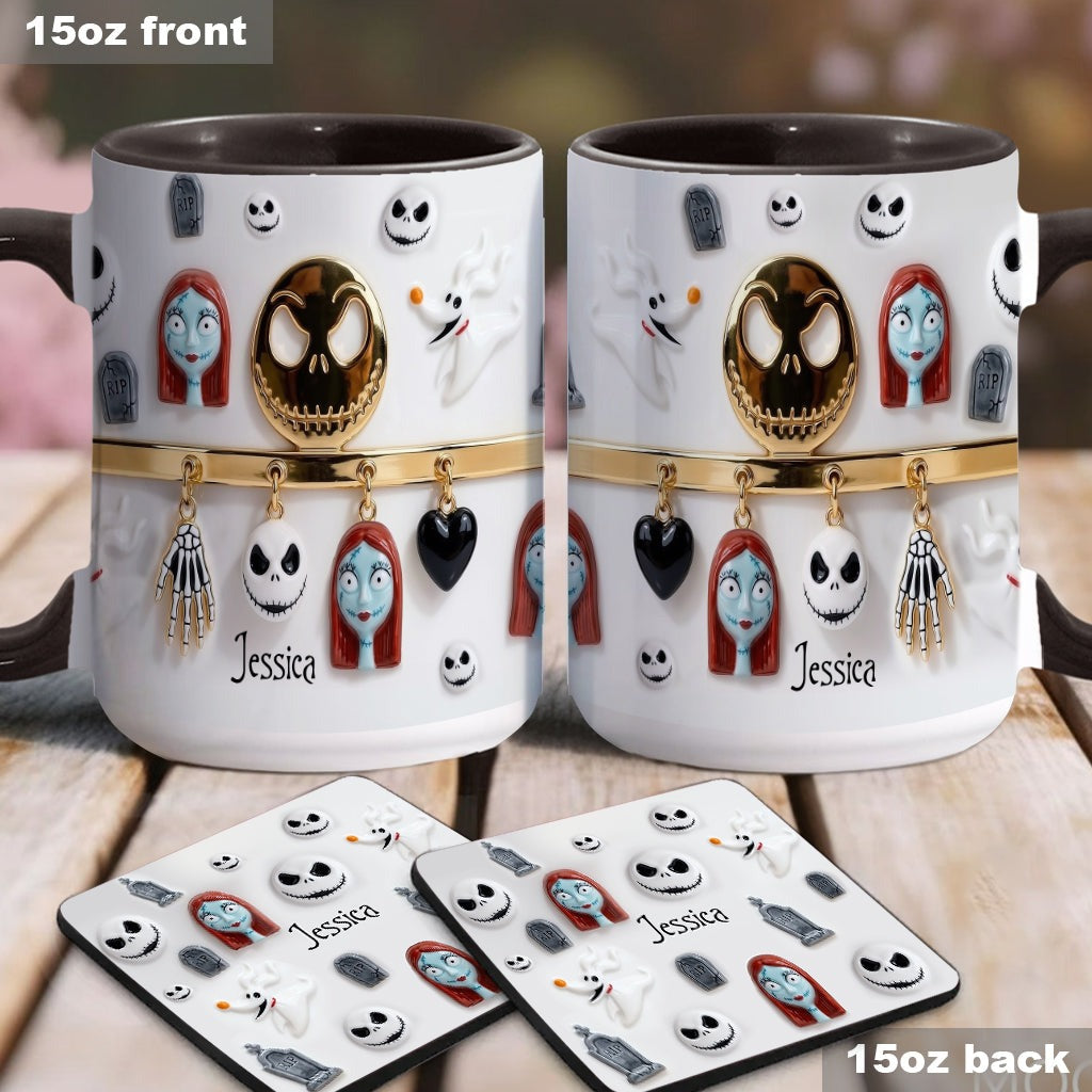 Spooky Characters - Personalized Accent Mug - Gift For Movie Fans NL122