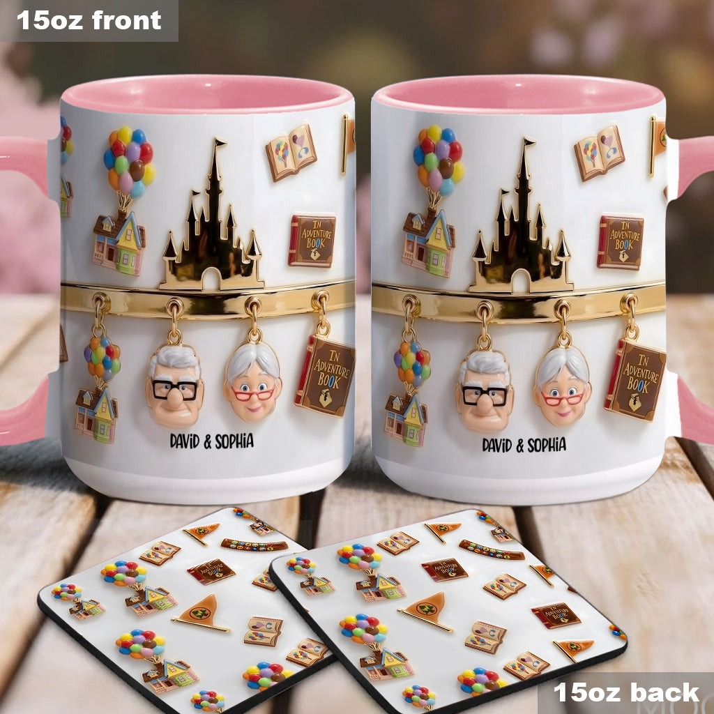 DSNY Growing Old Together - Personalized Accent Mug - Gift For Grandparents, Parents, Couples NL122