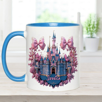 MkMo Magic Mouse And Castles - Personalized Accent Mug - Christmas Gift NA94