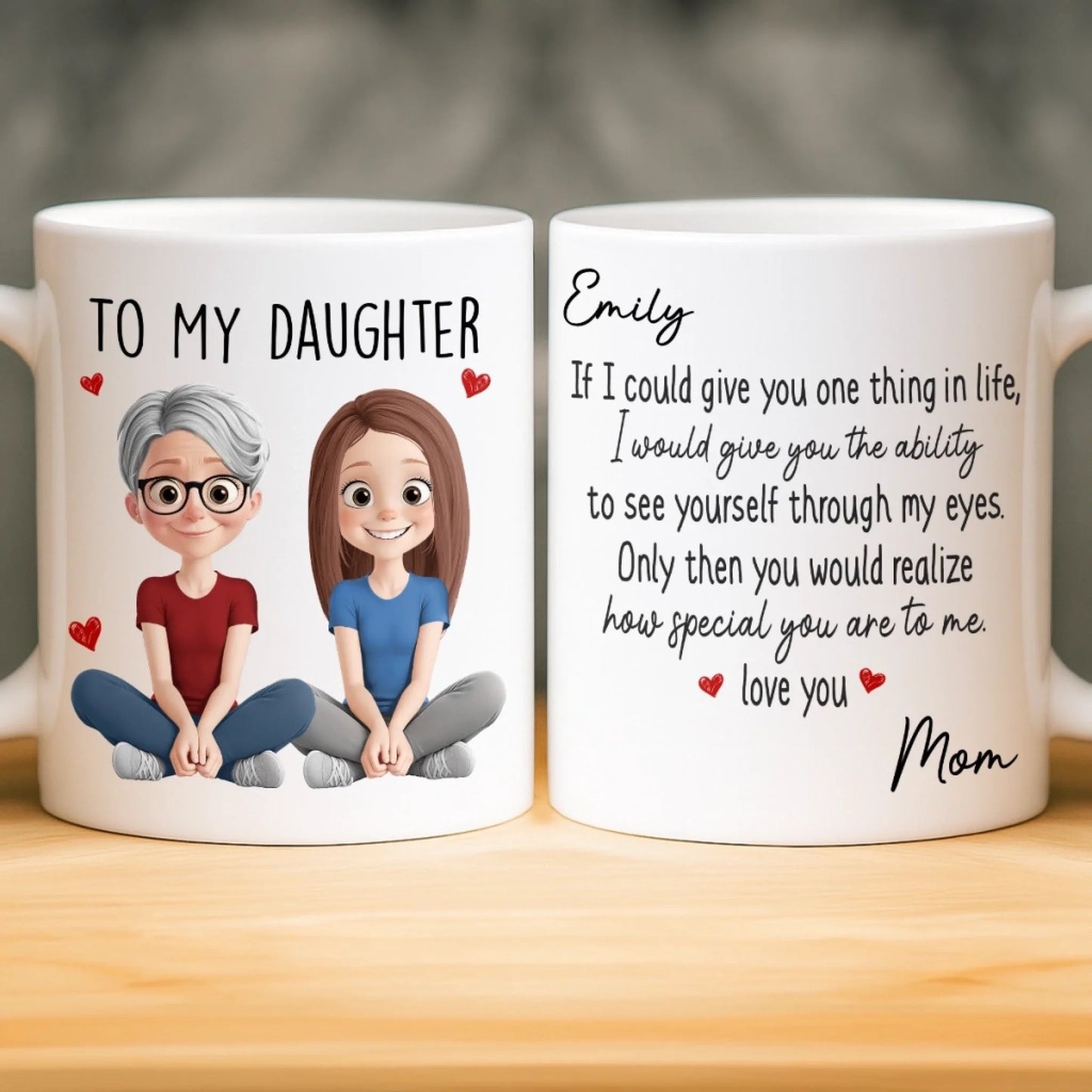 Proud Of You Every Day - Personalized Ceramic Mug - Gift For Mom, Mother's Day | GR25 HN02