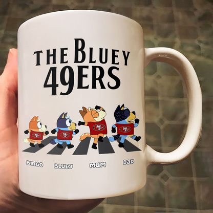 Blue Dog Family Custom Team Logo - Personalized Mug - Gifts For American Football Lover | TM17 HN02