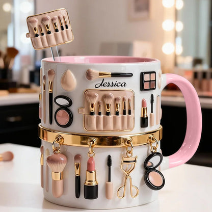 Just A Girl Who Love Makeup - Personalized Accent Mug - Gift For Her, Makeup Artists | NL122