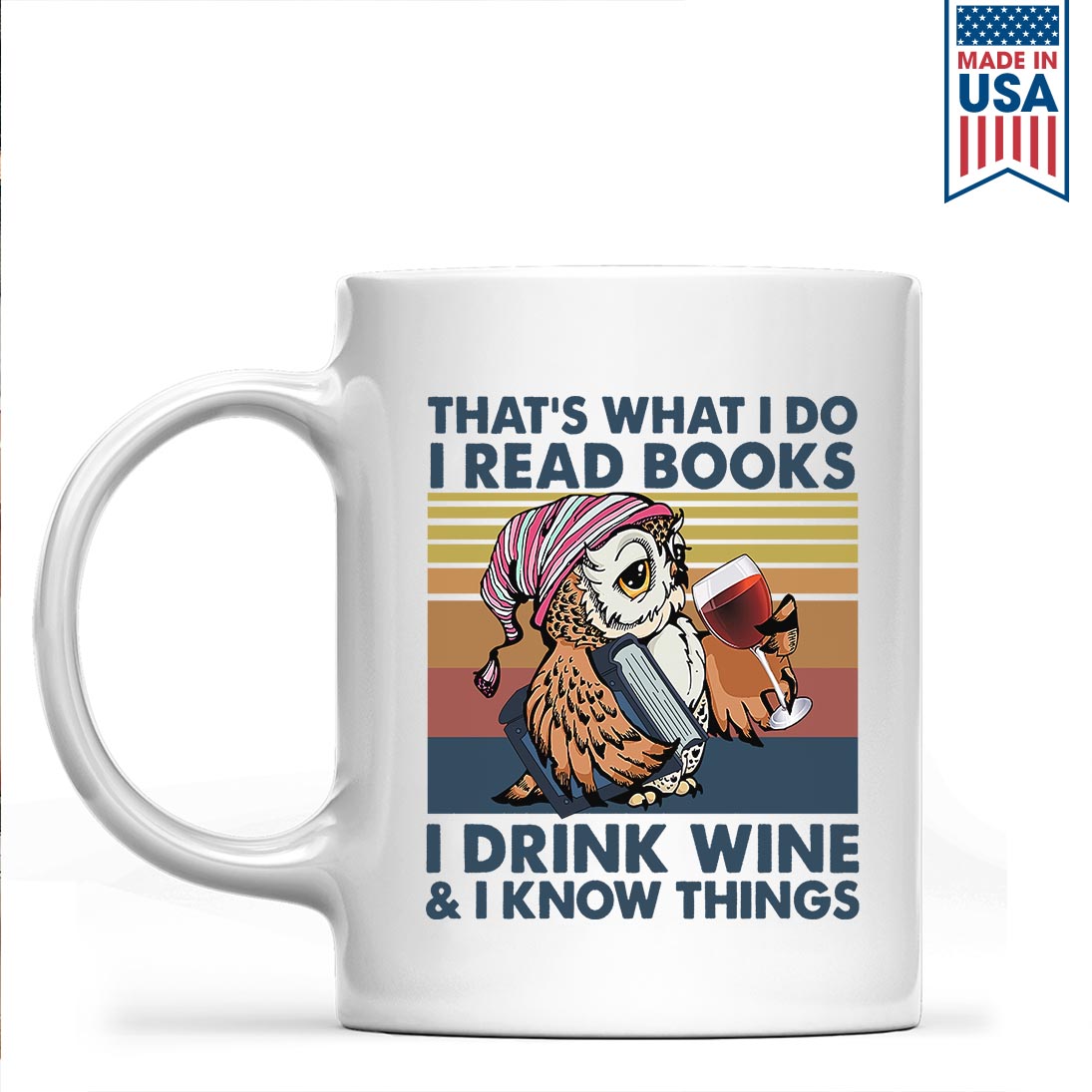I Drink Wine And I Know Things Book Lovers Gift Mug
