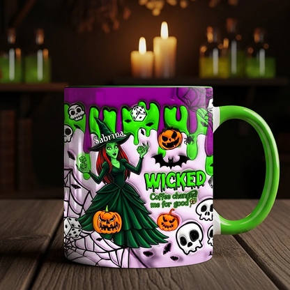 Spooky Spellcaster - Personalized Accent Mug - Halloween Gifts NL122