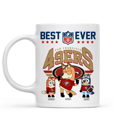 Best Mom Ever Blue Dog - Personalized Mug - Gifts For American Football Lover | TM16.Ver3 HN02