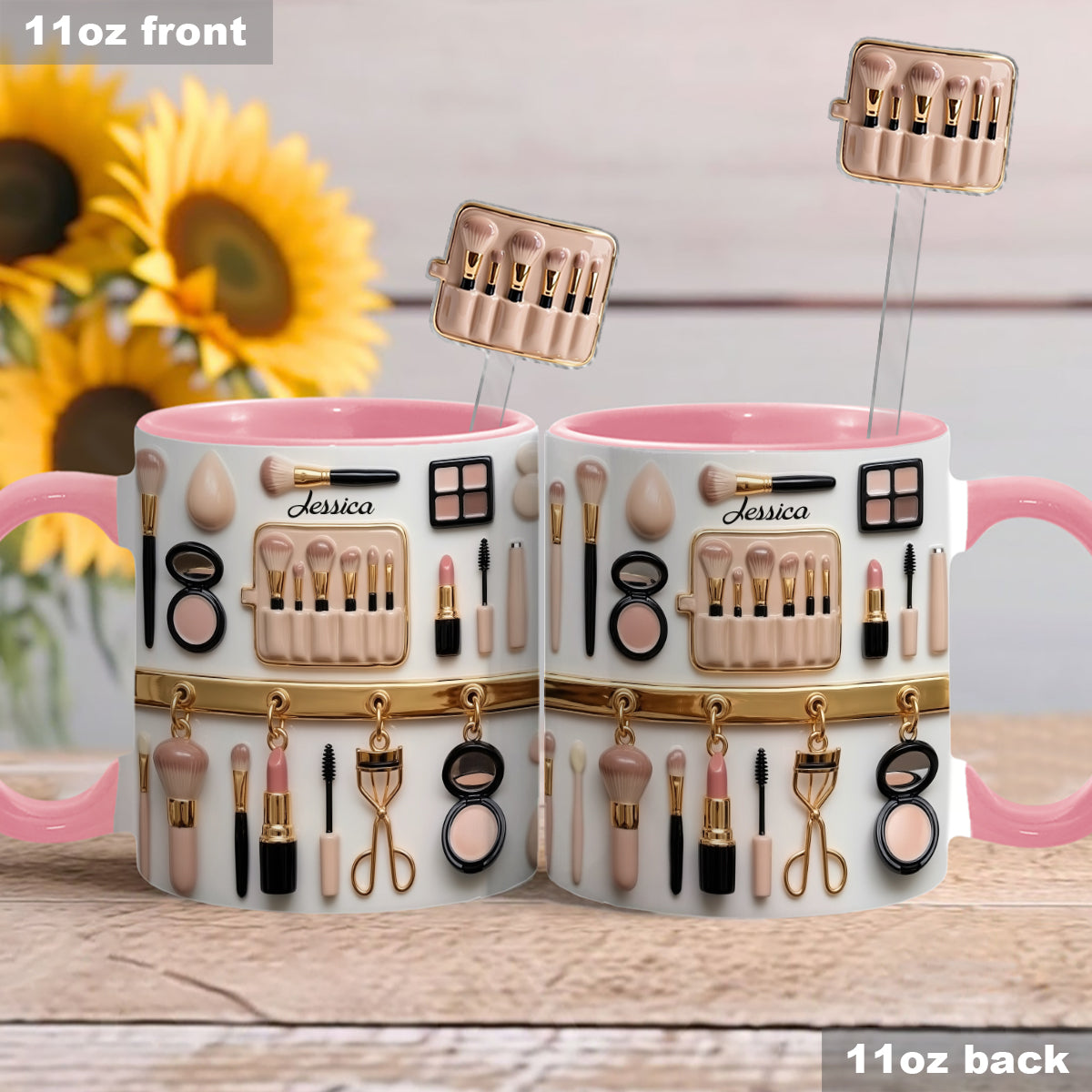 Just A Girl Who Love Makeup - Personalized Accent Mug - Gift For Her, Makeup Artists | NL122
