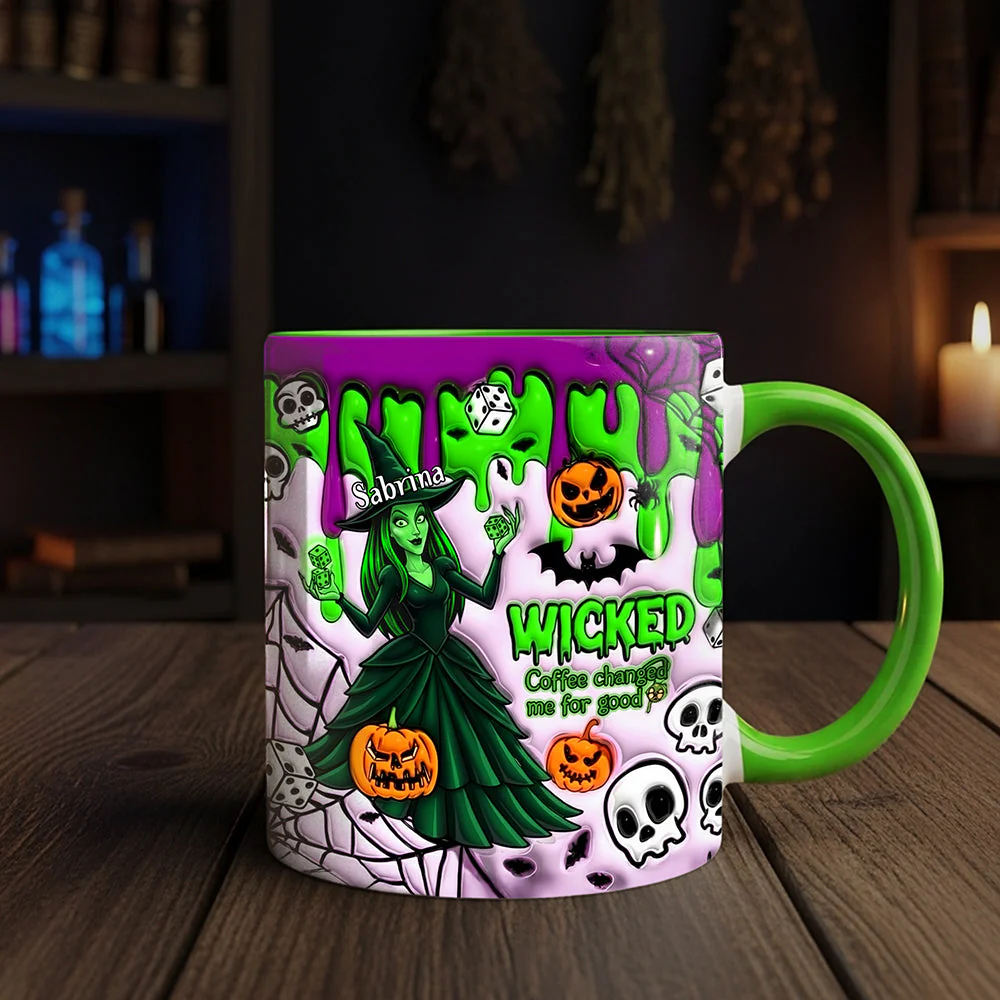 Spooky Spellcaster - Personalized Accent Mug - Halloween Gifts NL122