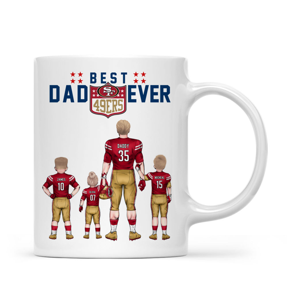 Best Dad Ever Football - Personalized Mug - Gifts For American Football Lover | TM12 HN02