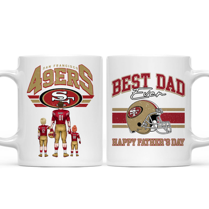 Father's Day Football - Personalized Mug - Gifts For American Football Lover | TM12 HN02