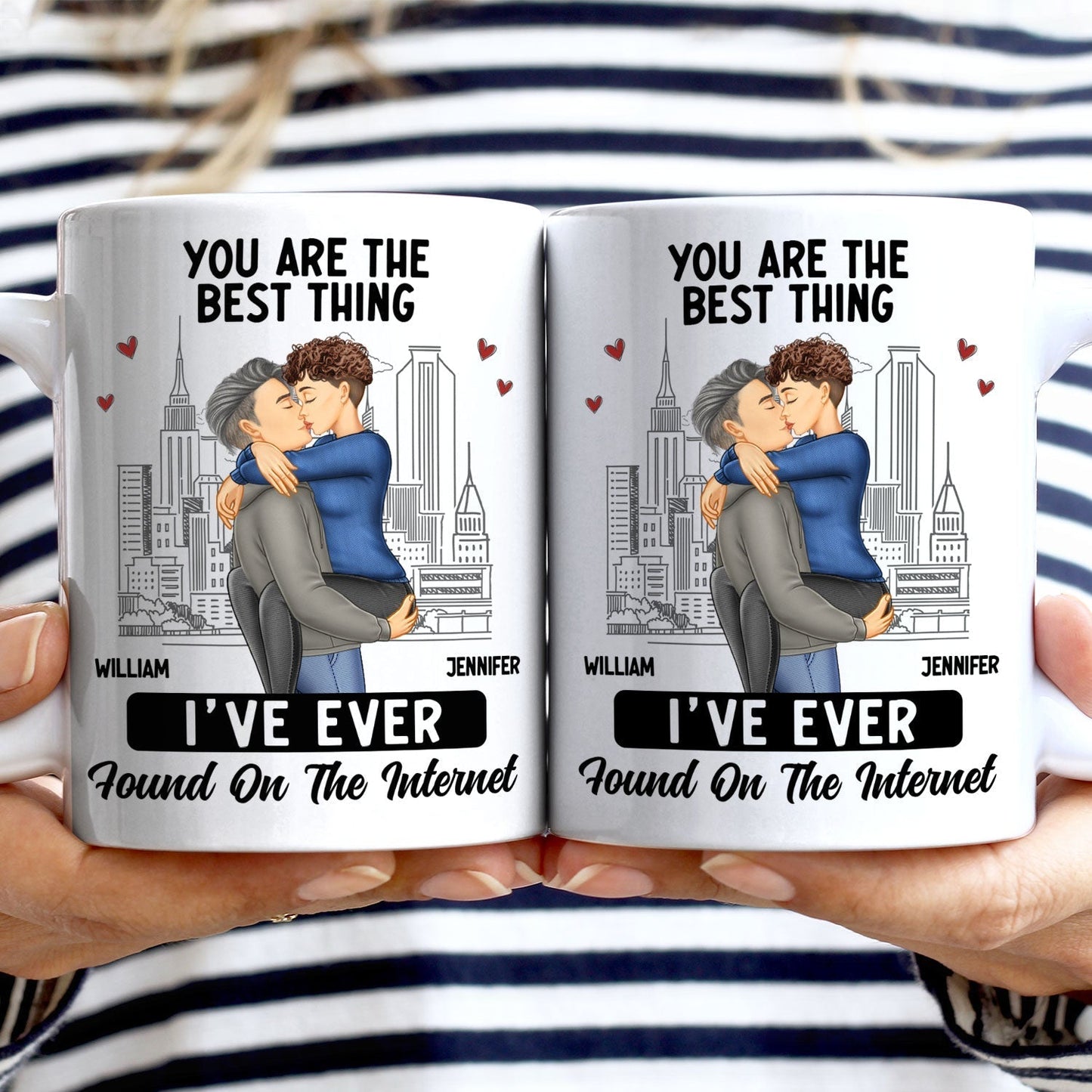 Kissing Couple Best Thing Found On The Internet - Personalised Mug