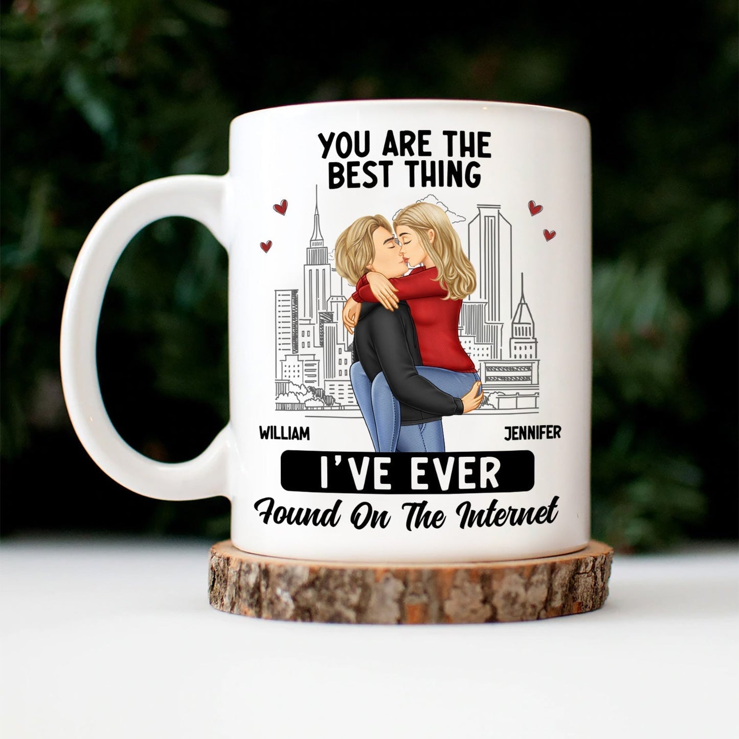 Kissing Couple Best Thing Found On The Internet - Personalised Mug