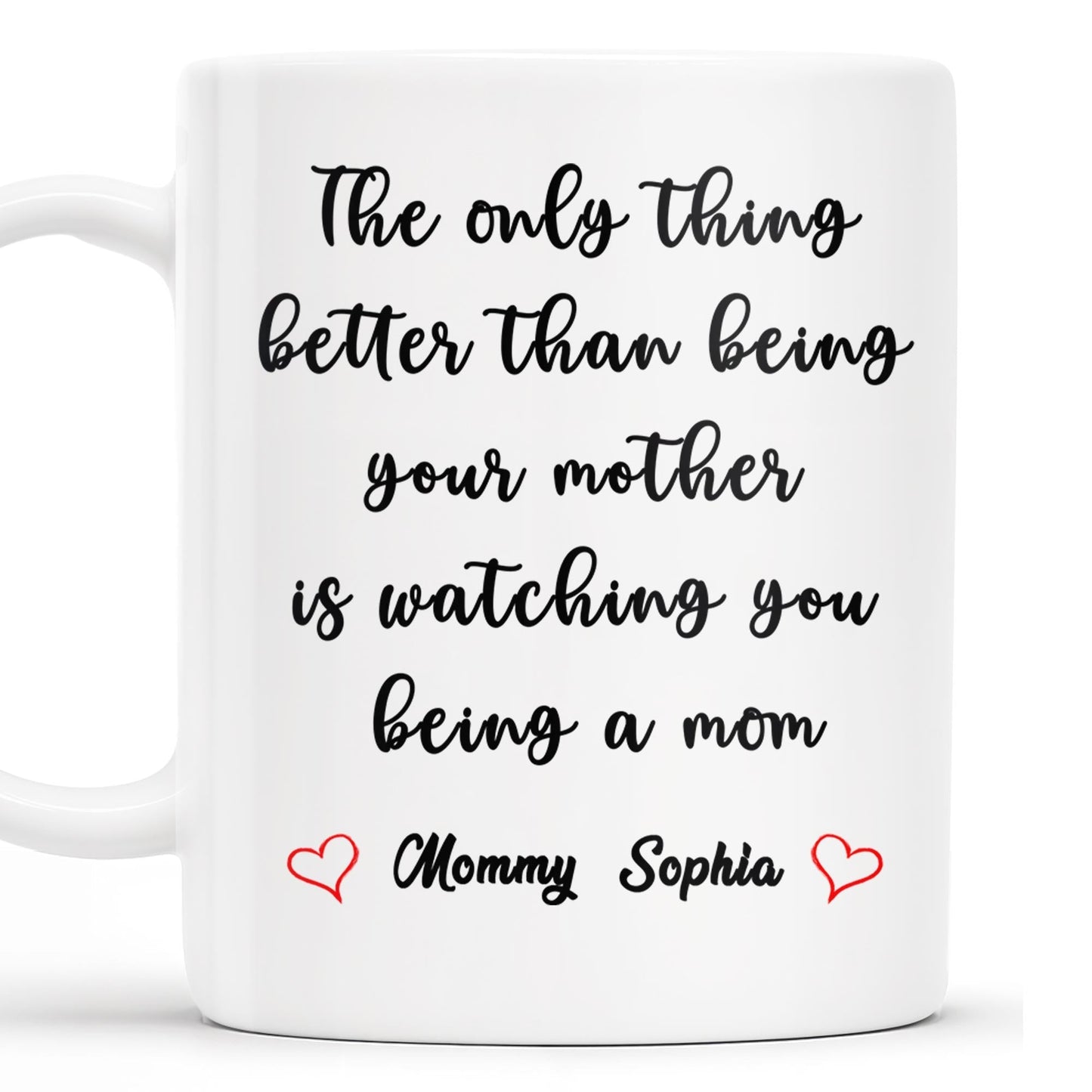 Watching You Being A Mom Heartfelt Quote Mug - Personalized Custom Coffee Mug - MOM035_MG