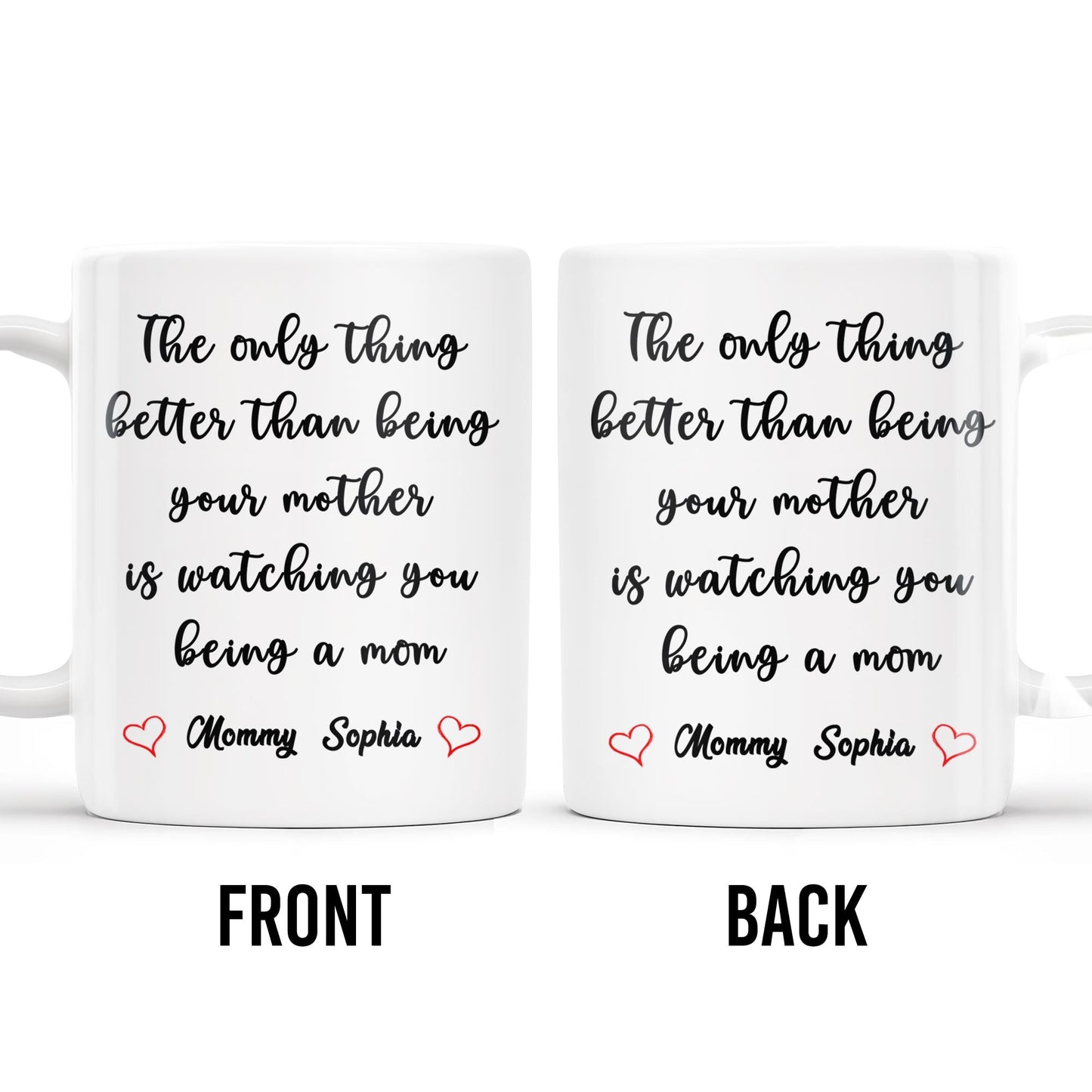 Watching You Being A Mom Heartfelt Quote Mug - Personalized Custom Coffee Mug - MOM035_MG