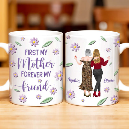 Celebrate Friendship With Stylish Ladies And Flowers - Personalized Custom Coffee Mug - MOM053_MG