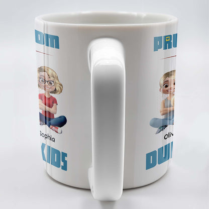 Proud Mom Of A Few Dumb*ss Kids Cartoon Characters - Personalized Custom Coffee Mug - MOM057_MG