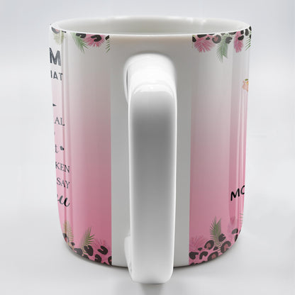 To My Mom, For All The Times That I Forgot To Thank You, Flowers and Two Women - Personalized Custom Coffee Mug - MOM065_MG