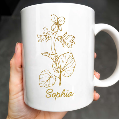 Celebrate The Simplistic Elegance Of Nature With This Floral Design, Flower And Plant - Personalized Custom Coffee Mug - MOM066_MG