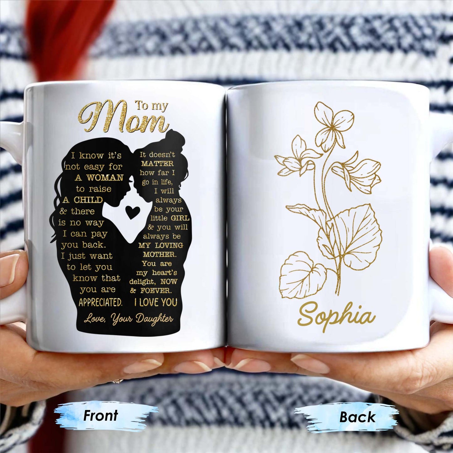 Celebrate The Simplistic Elegance Of Nature With This Floral Design, Flower And Plant - Personalized Custom Coffee Mug - MOM066_MG