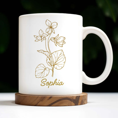Celebrate The Simplistic Elegance Of Nature With This Floral Design, Flower And Plant - Personalized Custom Coffee Mug - MOM066_MG