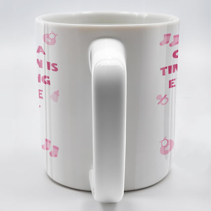 Growing A Tiny Human Is Exhausting So Please Eff Off, Baby Feet and Music Notes - Personalized Custom Coffee Mug - MOM075_MG