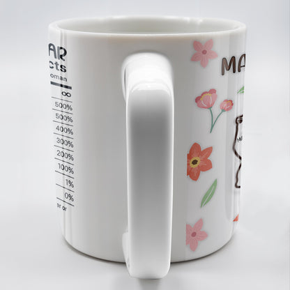 Mama Bear, Bear and Flowers Design - Personalized Custom Coffee Mug - MOM101_MG