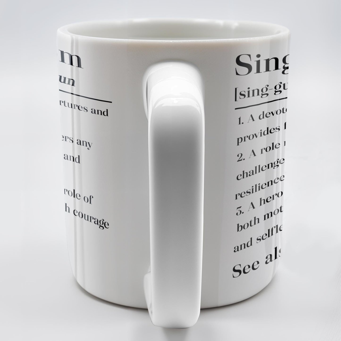 Single Mom Devoted Parent and Courageous Hero - Personalized Custom Coffee Mug - MOM129_MG