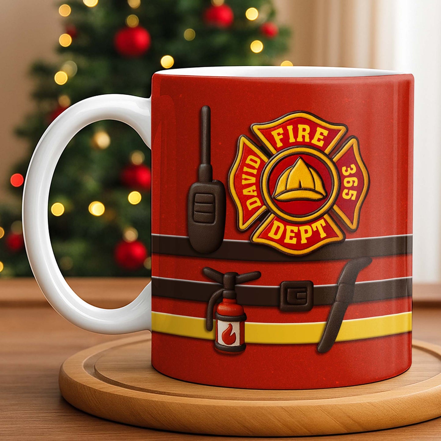 To My Beloved, 365 Days Of Bravery, Firefighter Pride - Personalized Custom Coffee Mug - MOM132_MG