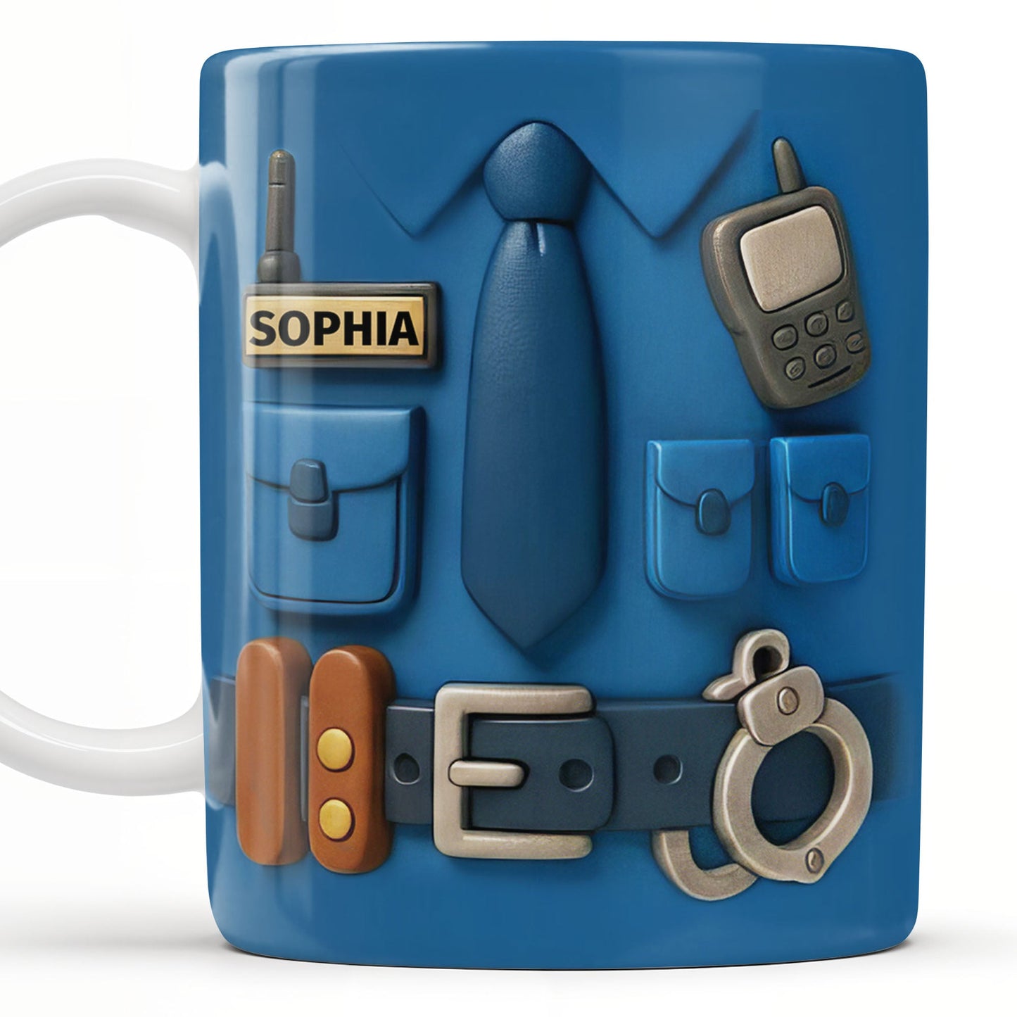 My Favorite Police Officer Calls Me Mom Mug - Personalized Custom Coffee Mug - MOM133_MG