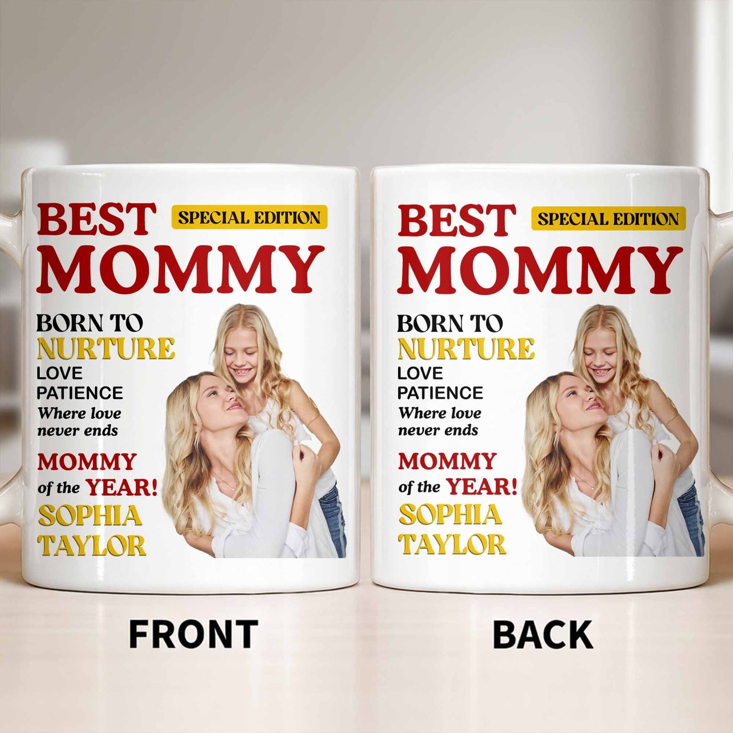 Best Mommy Born To Nurture Love Patience - Personalized Custom Coffee Mug - MOM143_MG