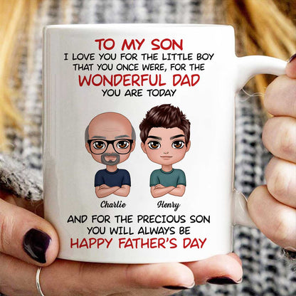 Doll To My Son From Dad Mom Happy Father's Day Personalized Mug