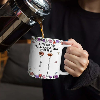 Best Friends It's Not What We Have In Life Birth Flower - Personalized White Edge-to-Edge Mug