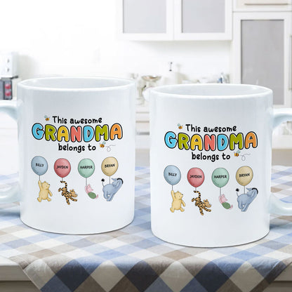 This Grandma Mom Belongs To Cute Characters Personalized Mug