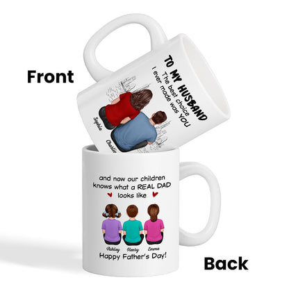 To My Husband Our Children Knows What A Real Dad Looks Like Personalized Mug, Gift For Bonus Dad
