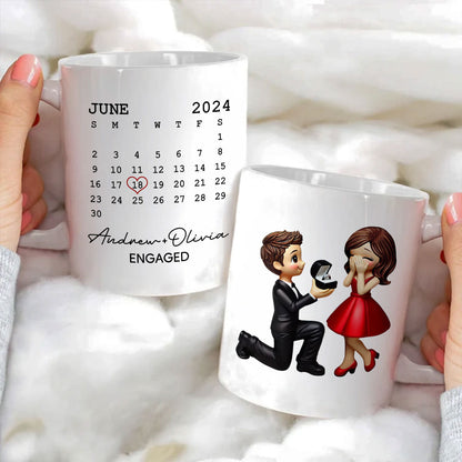 Personalized Mr Mrs Coffee Mug, Marriage Proposal Personalized Engagement Gift for him, Gift for her