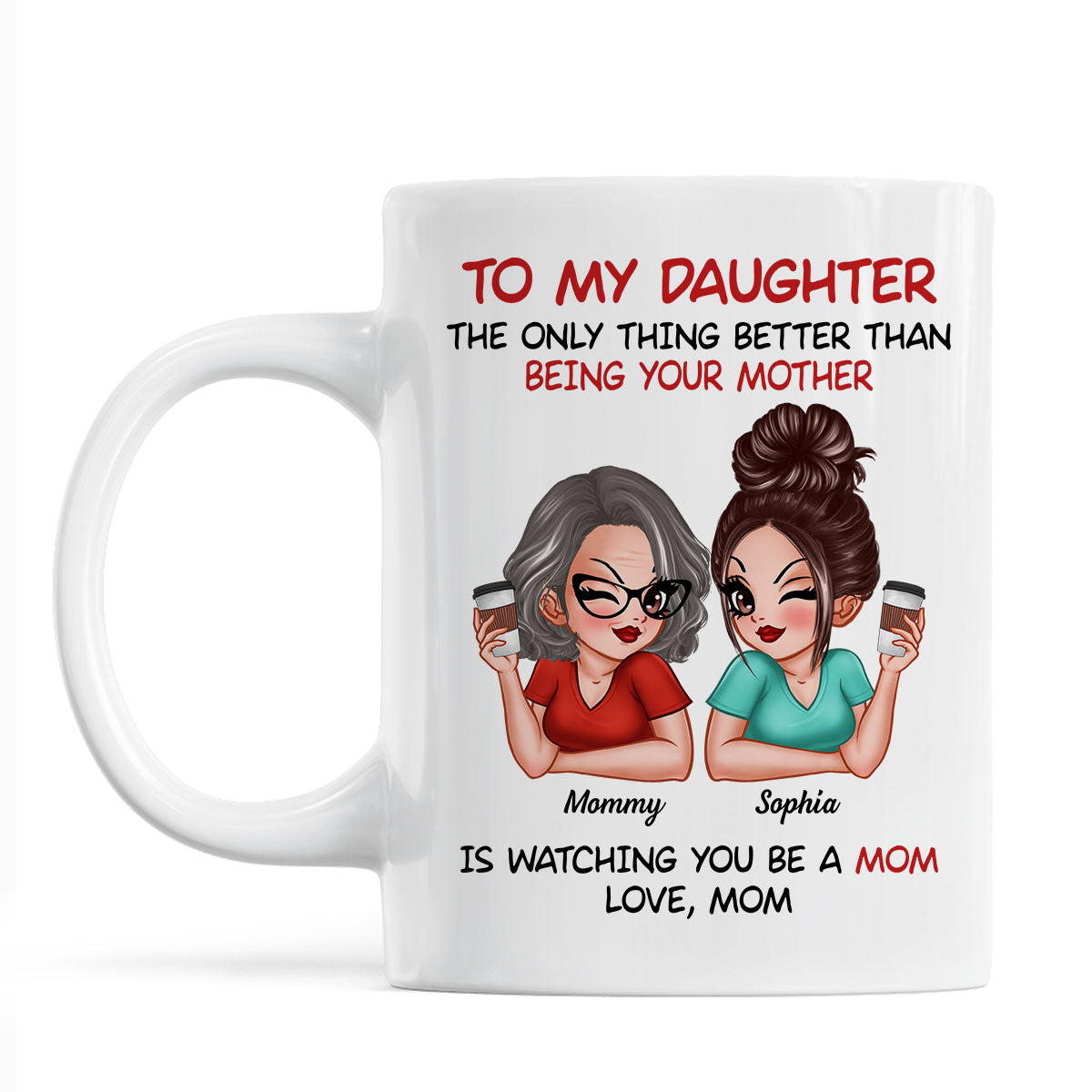 To My Daughter From Mom Personalized Mug