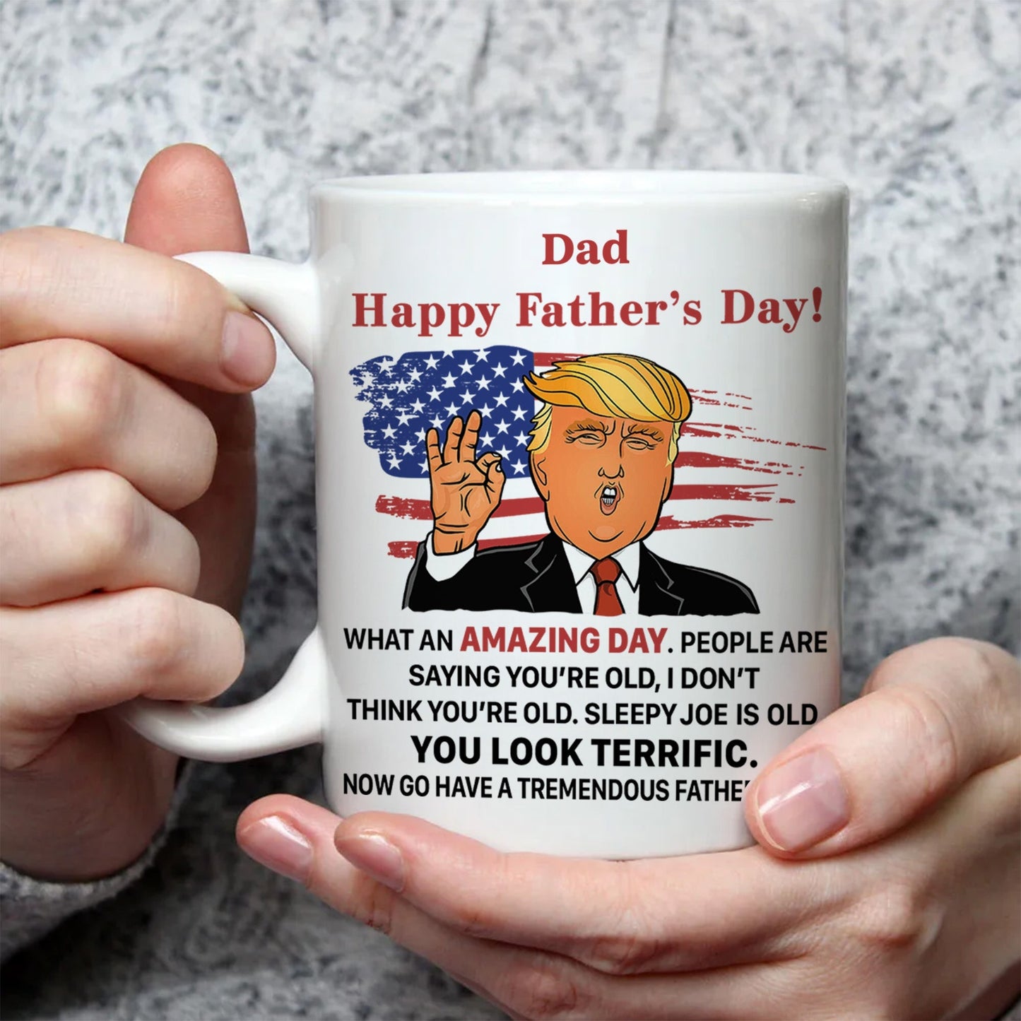 What An Amazing Day President Donald Trump - Gift For Dad, Husband, Father's Day - Personalized Ceramic Mug - NH96