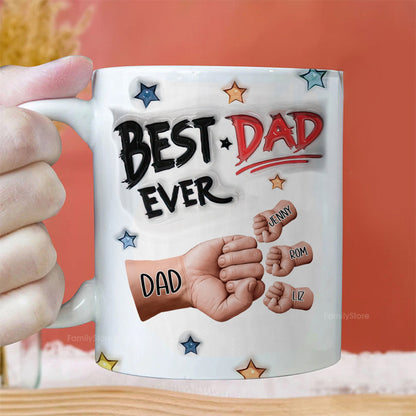 Best Dad Ever - Personalized Mug - Gift for Dad, Grandpa Father's Day | GR27 DUC4